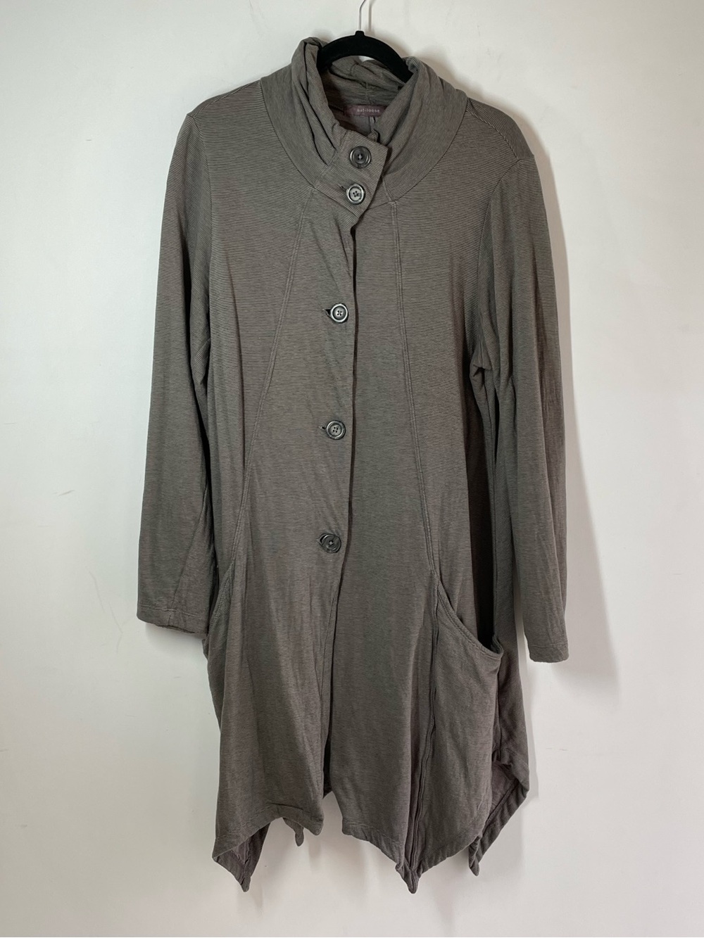 Cut Loose Asymmetrical Cardigan Jacket Large Lagenlook Artsy Minimalist Comfy